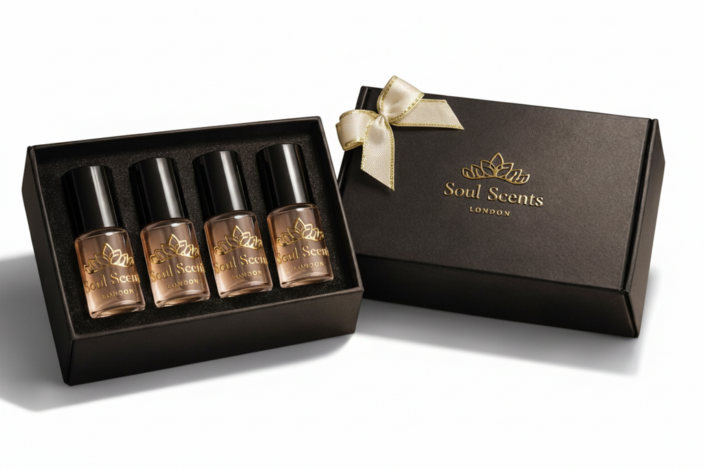 Soul Scents London Sovereign Discovery Set – 4x3ml Premium Alcohol Free Unisex Perfume Oils